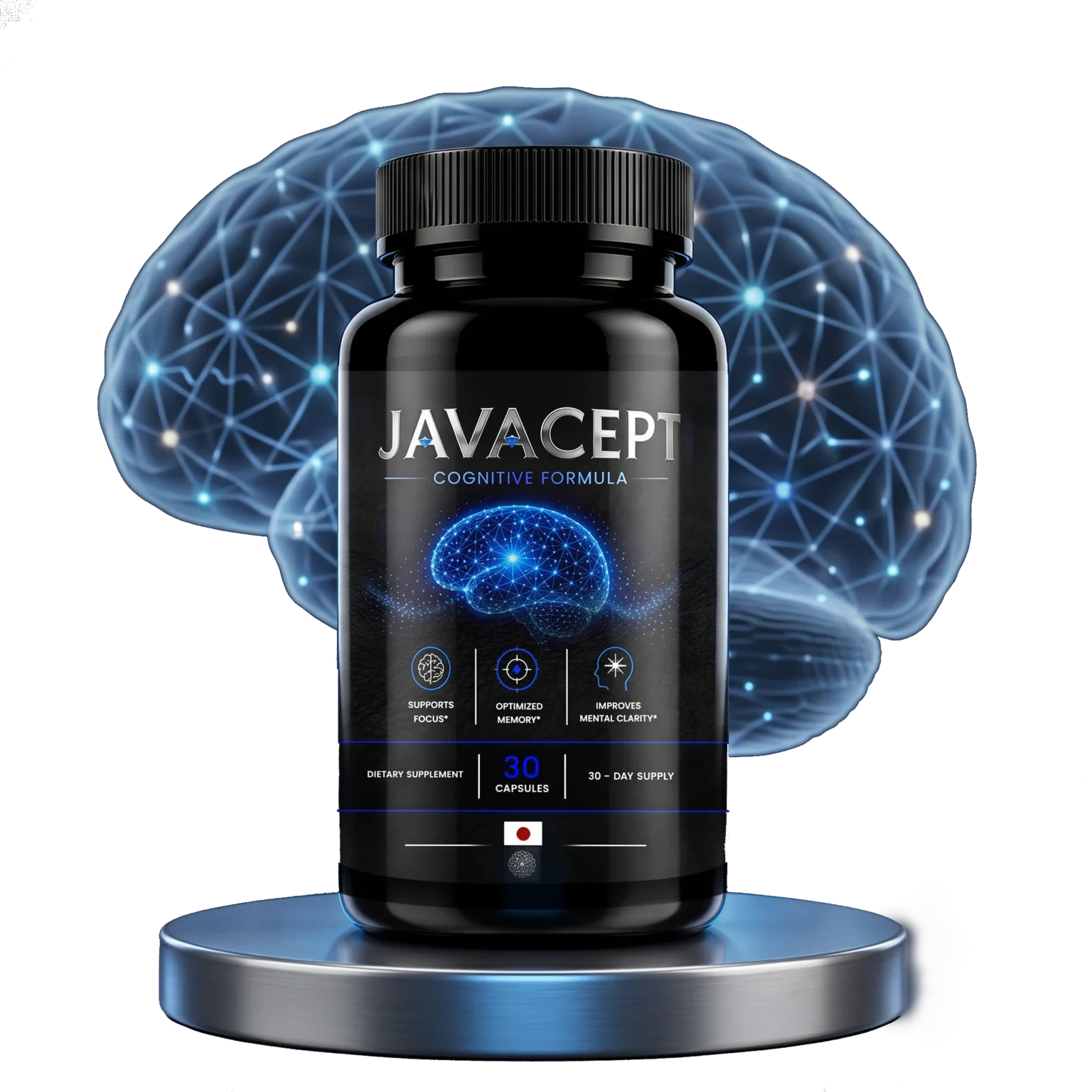 Javacept natural weight management and metabolism support supplement bottle, 1 month supply daily capsule
